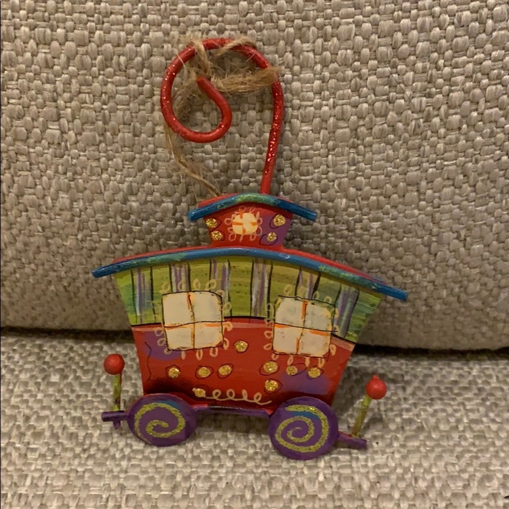 Round Top Collection Train Christmas Ornament Metal